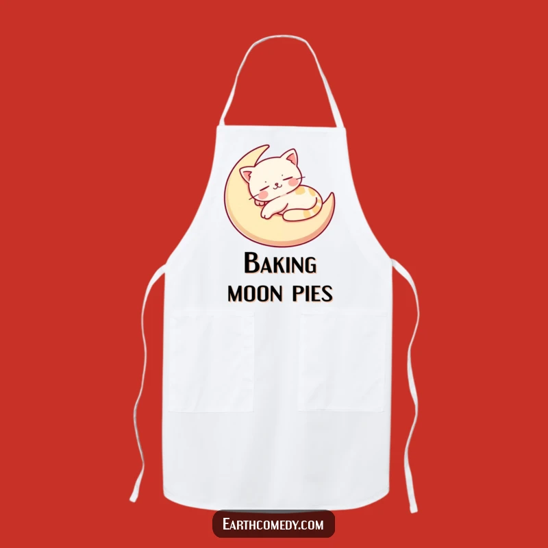 Funny Cat Moon Apron: Cook with Comfort and Humor, Purrfectly!