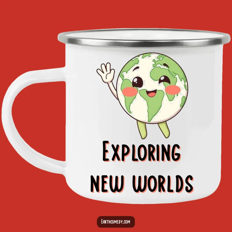 Funny Earth Golf Camping Mug - Happy Planet Outdoor Companion