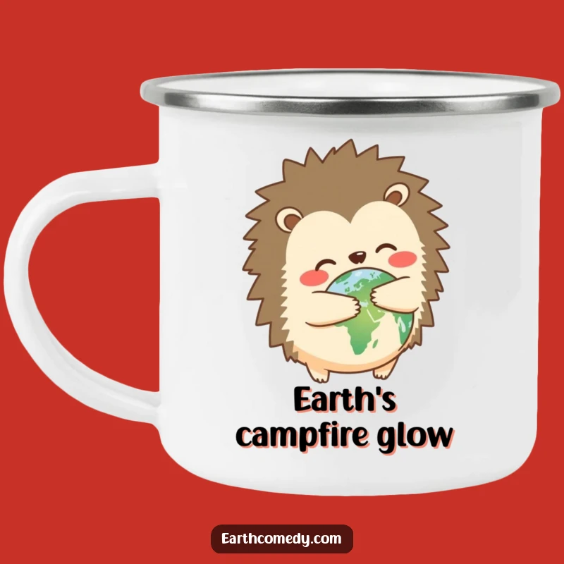 Funny Hedgehog Earth Hugger Camping Mug - Adorable and Durable for Adventures!