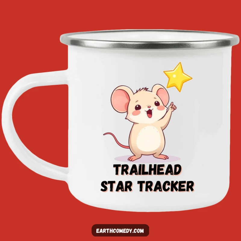 Funny Mouse Star Camping Mug: Fuel Your Adventures with Cosmic Laughs