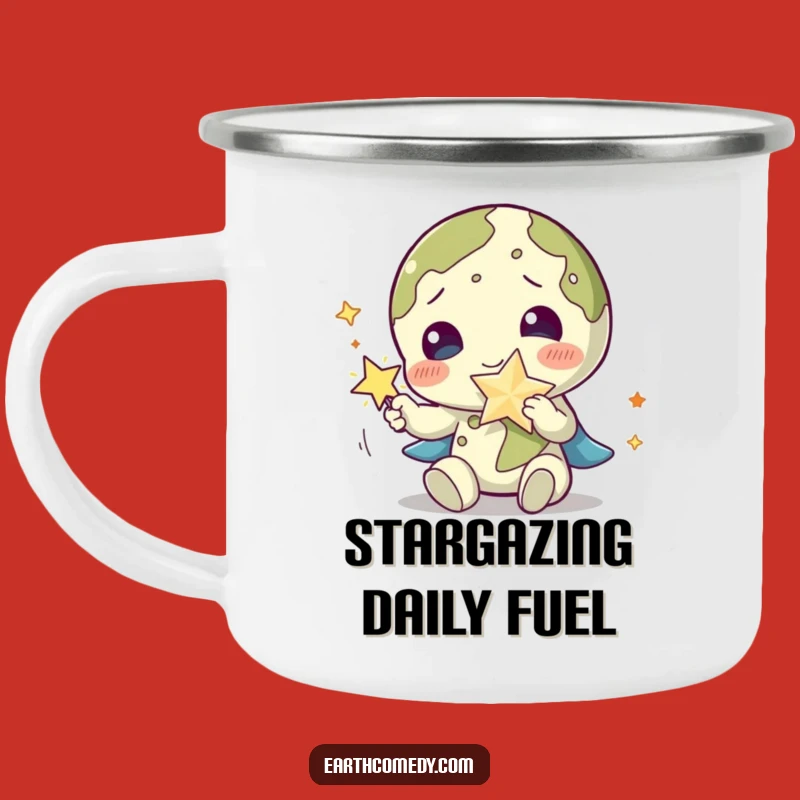 Funny Earth Camping Mug: Star Play Design, Celestial Adventures Gift!