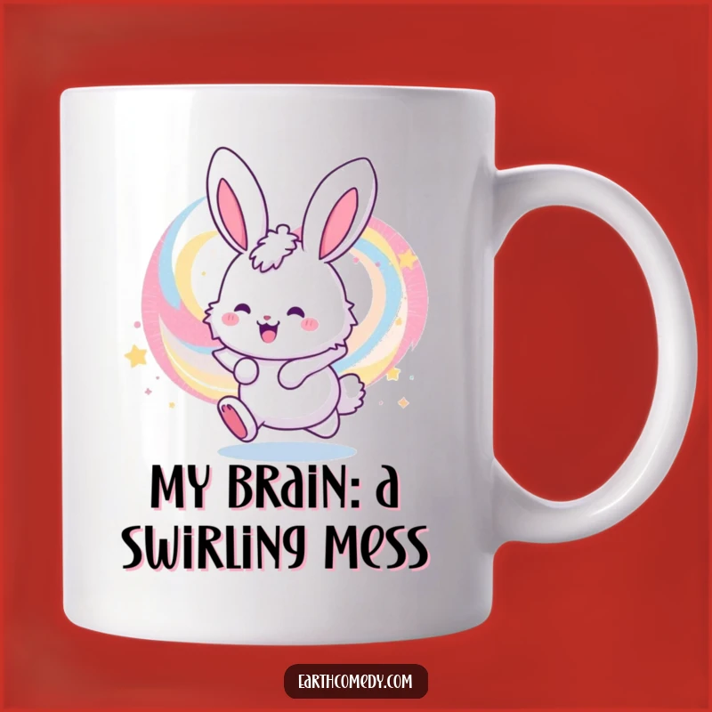 Funny Bunny Galaxy Mug: A Cheerful Fluffy Friend Makes a Hilarious Gift