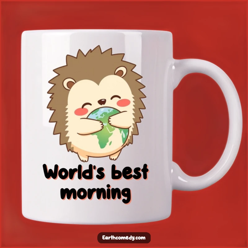 Funny Hedgehog Earth Hugger Mug - Adorable Gift for Nature Lovers and Animal Fans!