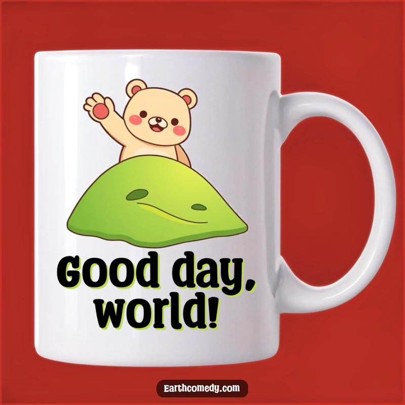 Funny Bear Earth Welcoming Mug - Hilarious Gift for Travel Lovers and Bear Fans!