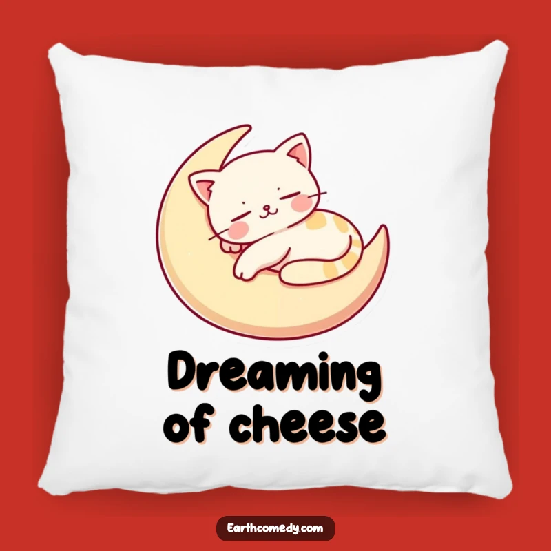 Funny Cat Moon Pillow: Cozy Up with Celestial Comfort and Feline Dreams