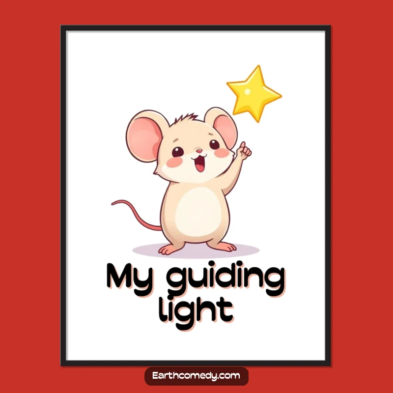 Funny Mouse Star Digital Print: Inspire Your Walls with Celestial Humor and Dreams