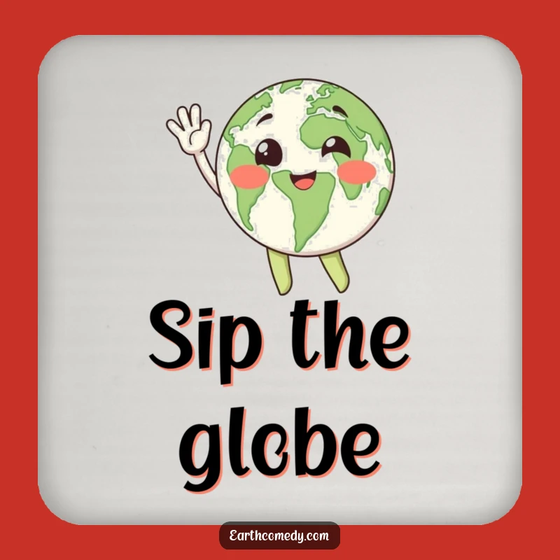 Funny Earth Golf Coaster - Happy Planet Surface Protection