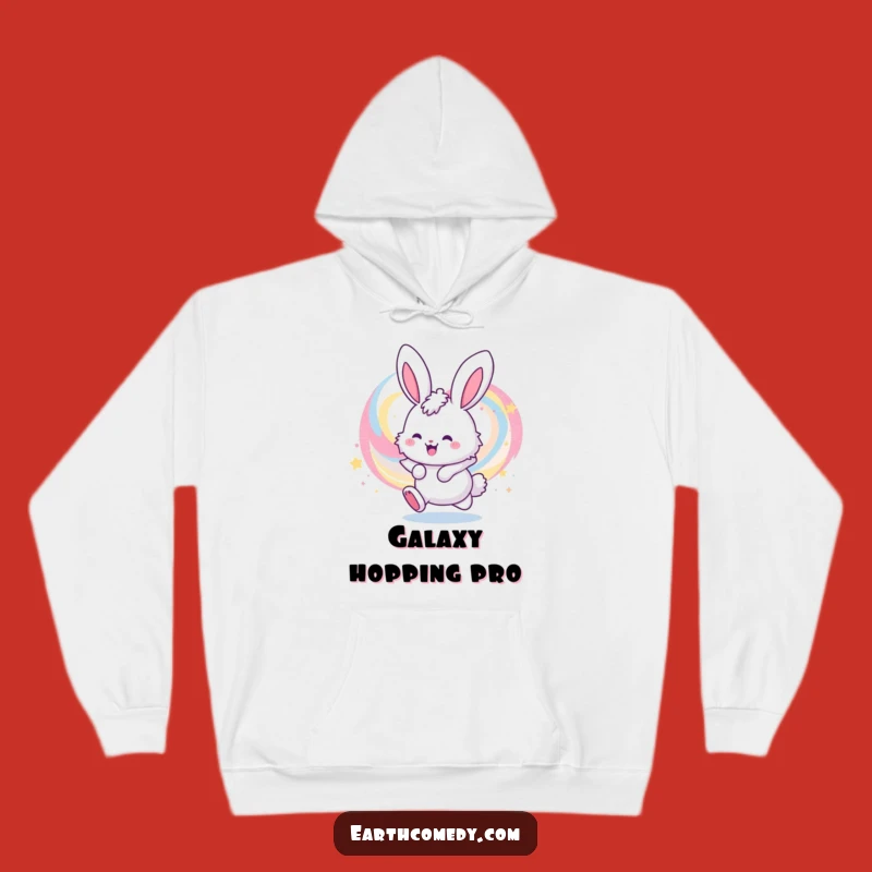Funny Bunny Galaxy Hoodie: Cozy Up with Cosmic Laughs and a Whimsical Friend