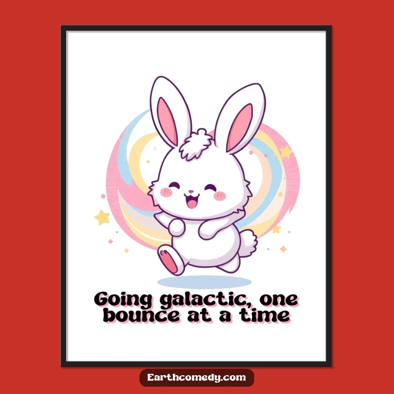 Free Printable Bunny Galaxy Wall Art - Whimsical Downloadable Art for a Cosmic Nursery