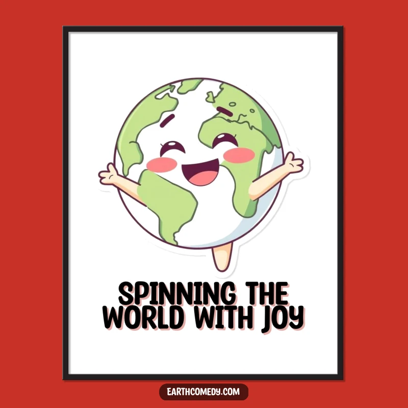 Spinning Earth Free Printable Wall Art - Funny Downloadable Art