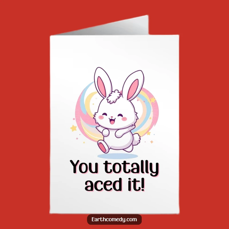 Free Printable Bunny Galaxy Card - Humorous Downloadable Congratulations for Stellar Achievements