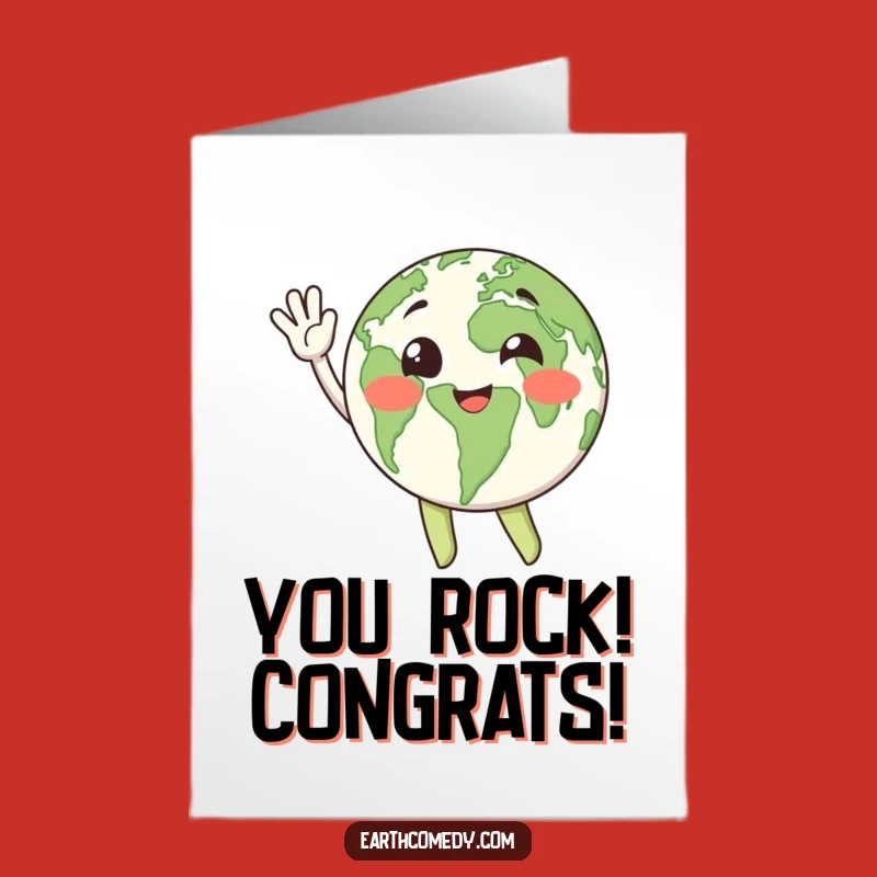 Free Printable Earth Card: Congrats on Saving the Day!