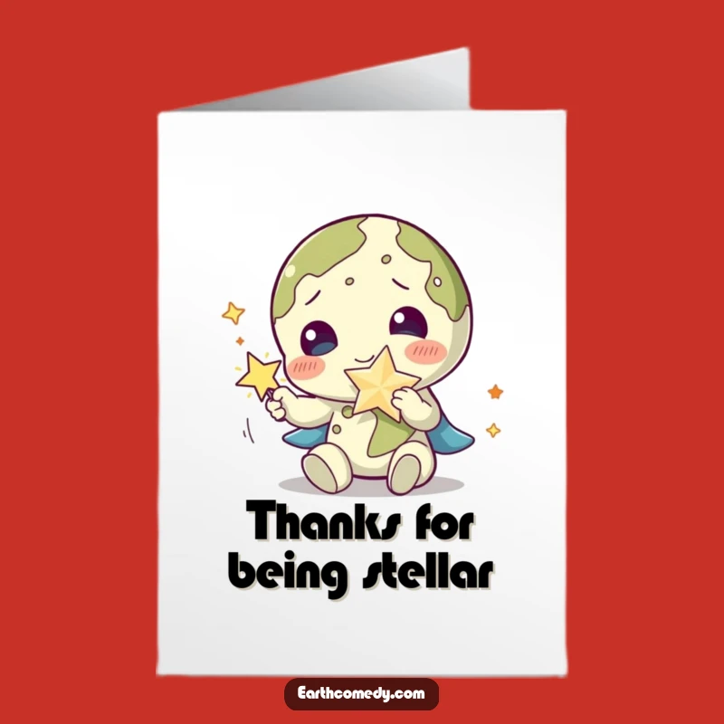 Thank You Earth Free Printable Card - Sparkling Star Downloadable