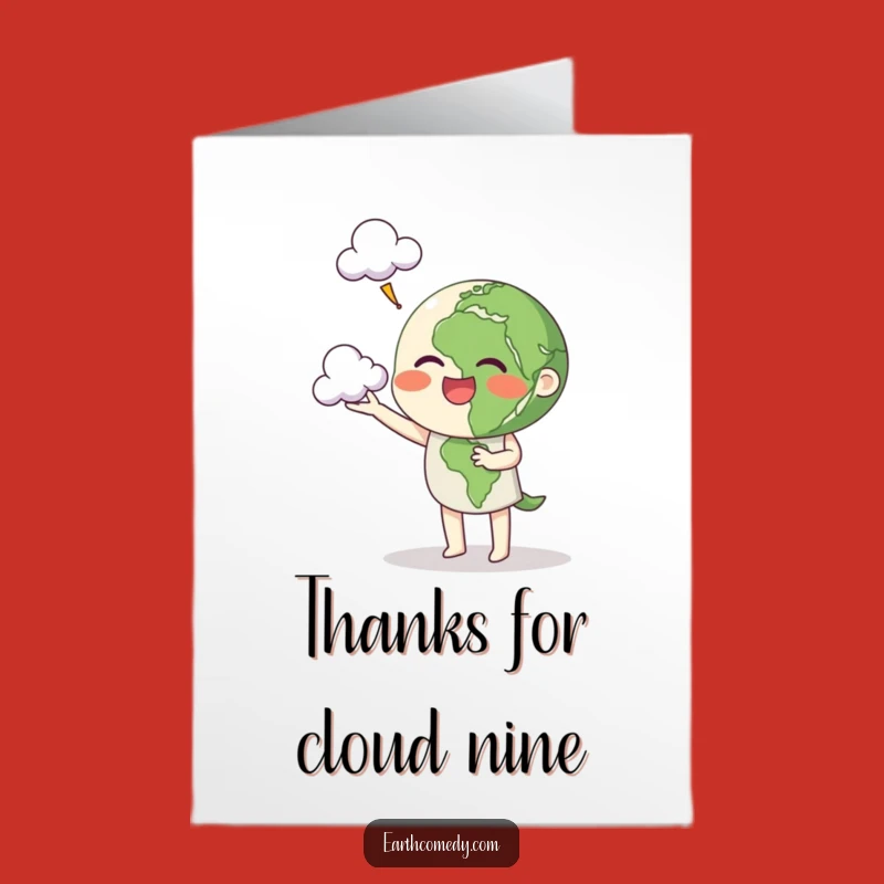 Thank You Earth Free Printable Card - Juggling Clouds Downloadable