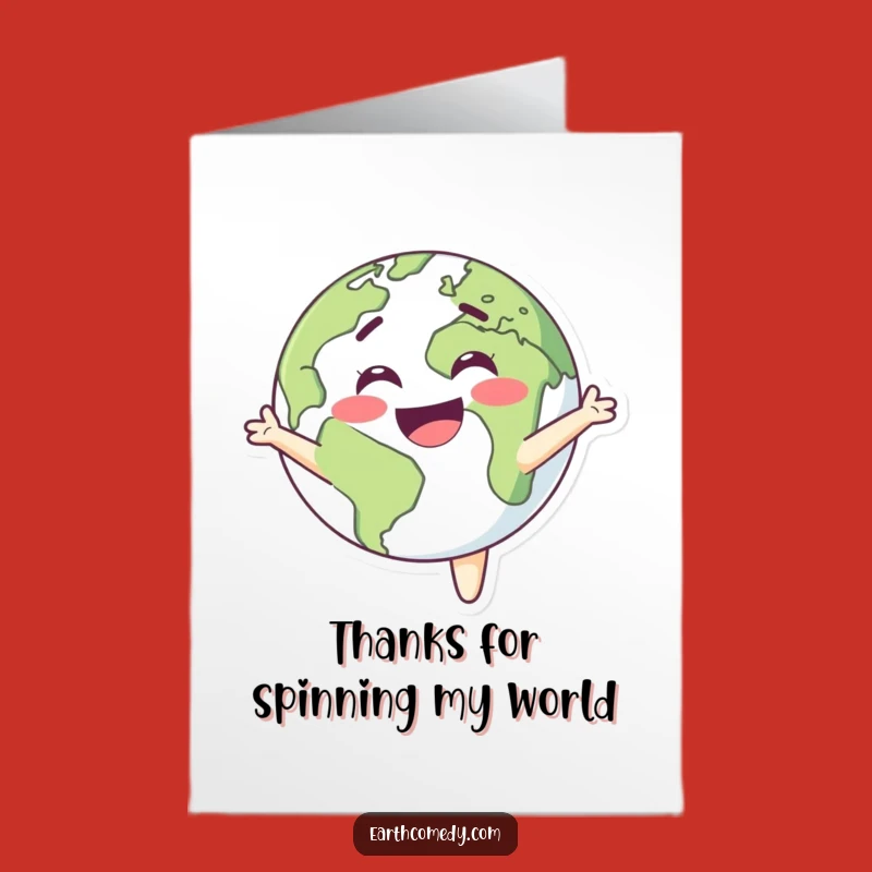 Thank You Earth Free Printable Card - Spinning Downloadable