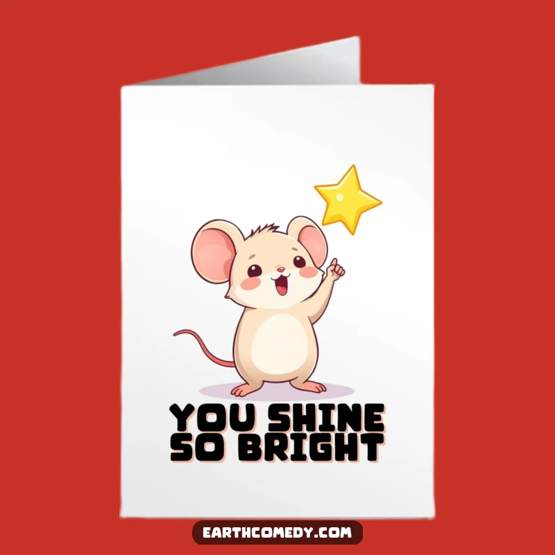 Free Printable Mouse Star Thank You Card - Funny Downloadable Gratitude for Guiding Light