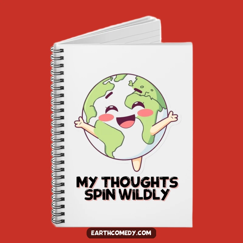 Funny Earth Notebook: Spinning Delight Cover, Perfect for Joyful Notes & Gifts!