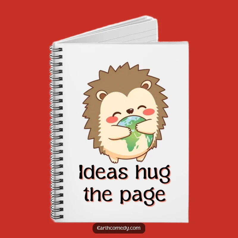 Funny Hedgehog Earth Hugger Notebook - Cute Journal for Eco-Warriors!