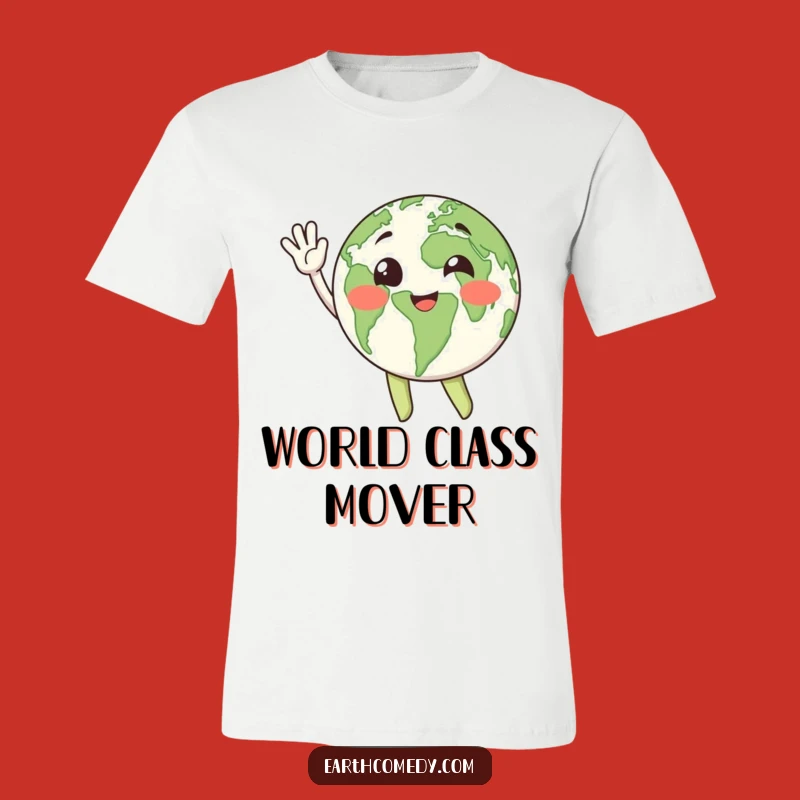 Funny Earth Wave T-Shirt - Happy Planet Golf Tee