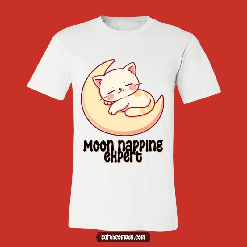 Funny Cat Moon T-Shirt: Nap in Style with This Hilarious & Cozy Tee