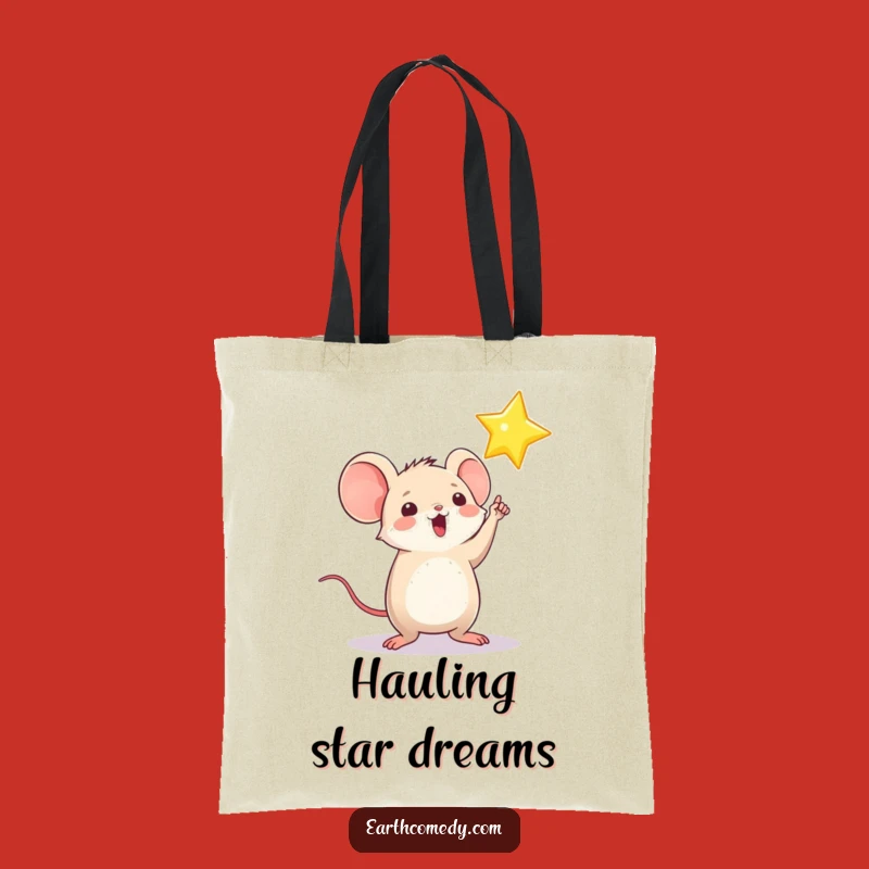 Funny Mouse Star Tote Bag: Carry Your Aspirations and Laughs Everywhere You Go